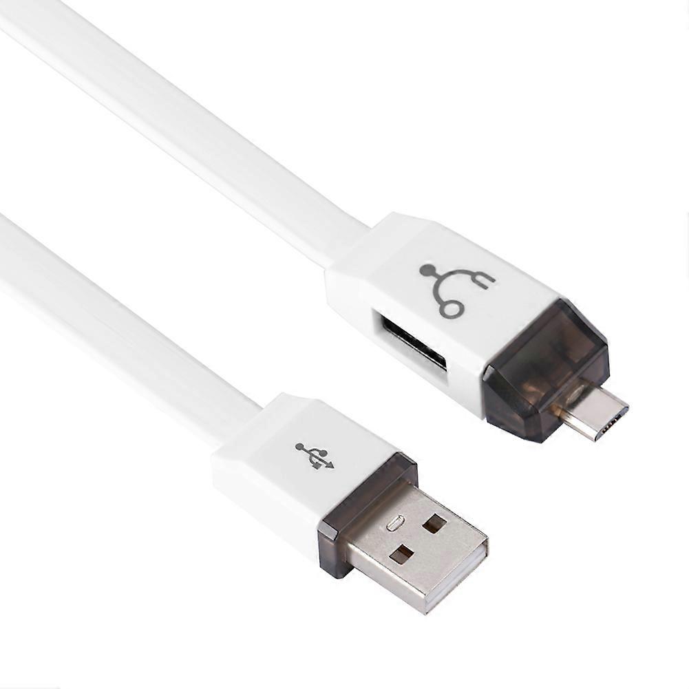 3 in 1 Micro USB Host Power Splitter Sync Charging Data Cable OTG Connector for PC Smartphone