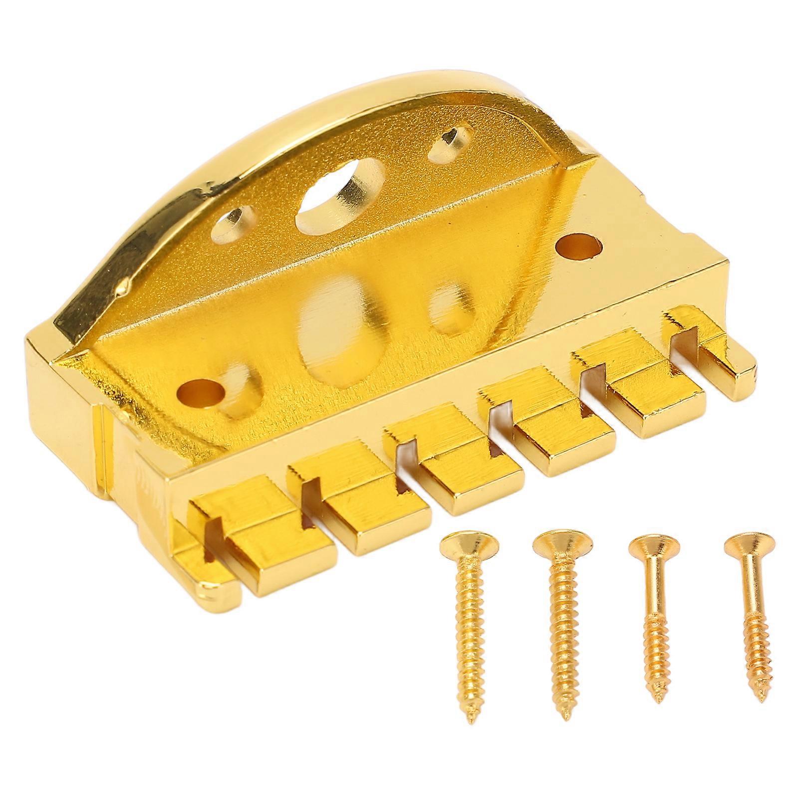 Guitar String Locking Nut Metal Guitars Accessory Corrosion Resistant With Mounting Screwsgold