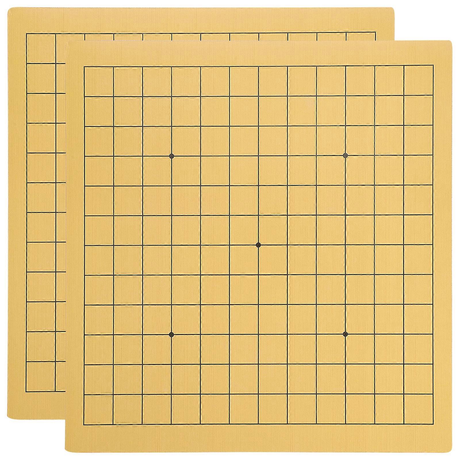 2Pcs Portable Go Board Wooden Go Board Children Go Chess Board Folding Chessboard