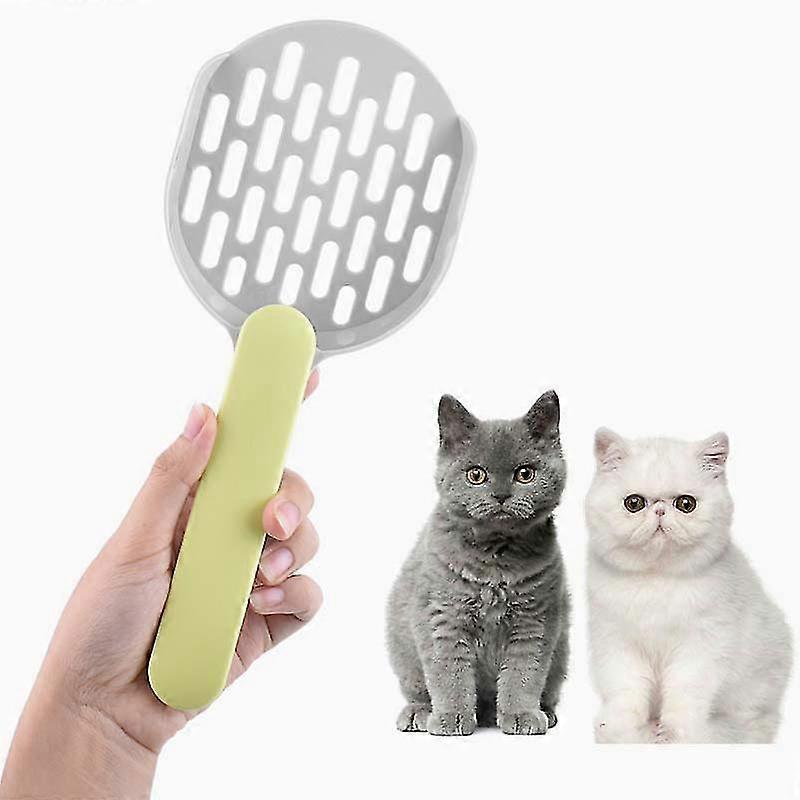 猫砂ショベル、長いハンドル付きディープショベル、ふるいはほとんどの猫にフィット、猫用アクセサリー