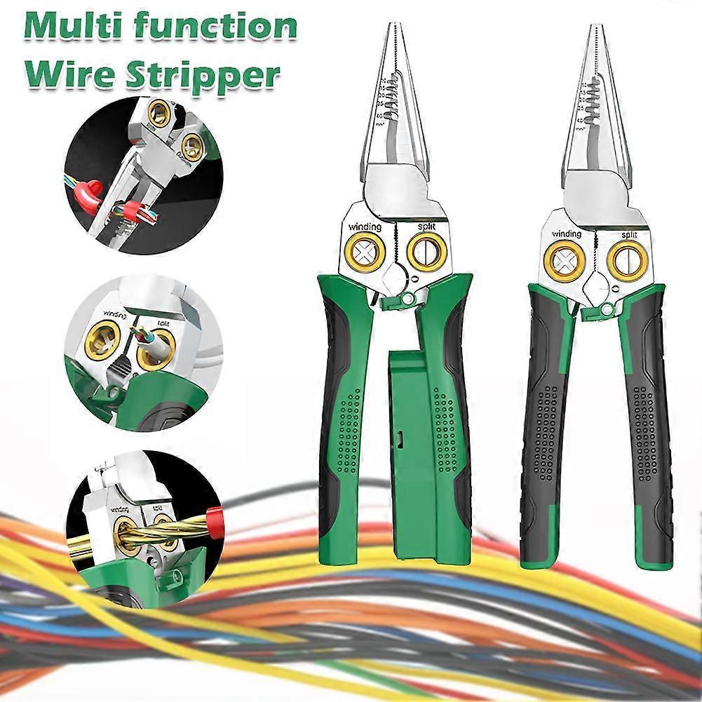 8 in 1 Multi-Functional Wire Stripper Scissors with Electrical Test,Cable Scissors,50% Offer