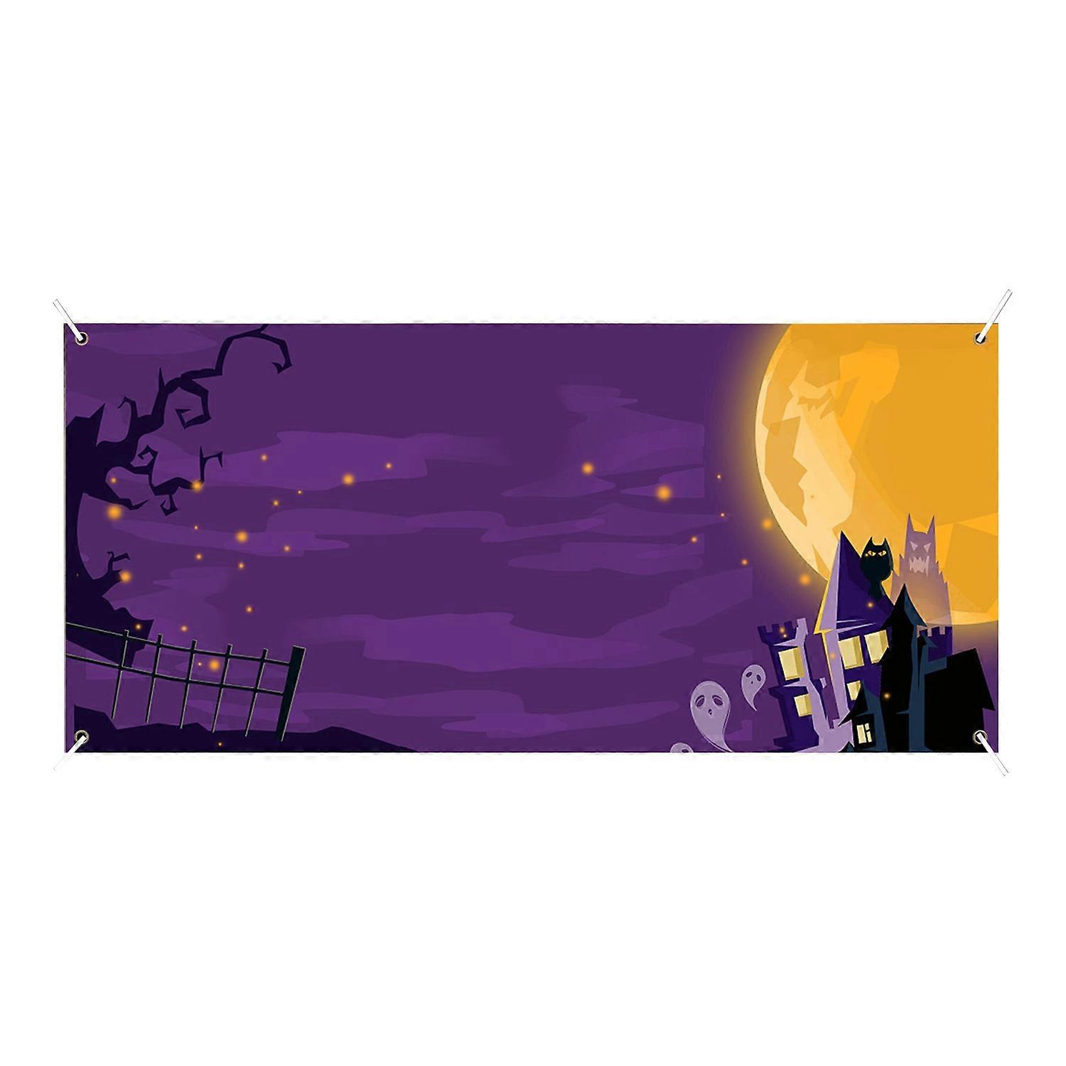 Backdrop Halloween Garage Background Spooky Style Create Atmosphere Easy to Hang Halloween Party