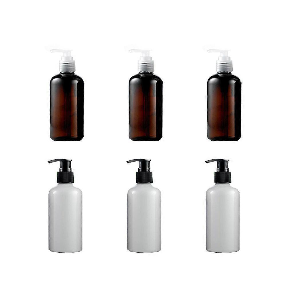 6pcs Practical Screw Pump Bottle Compact Round Shoulder Bottle Split Charging Empty Bottles Reusable Emulsion Pump Bottle for Home Hotel