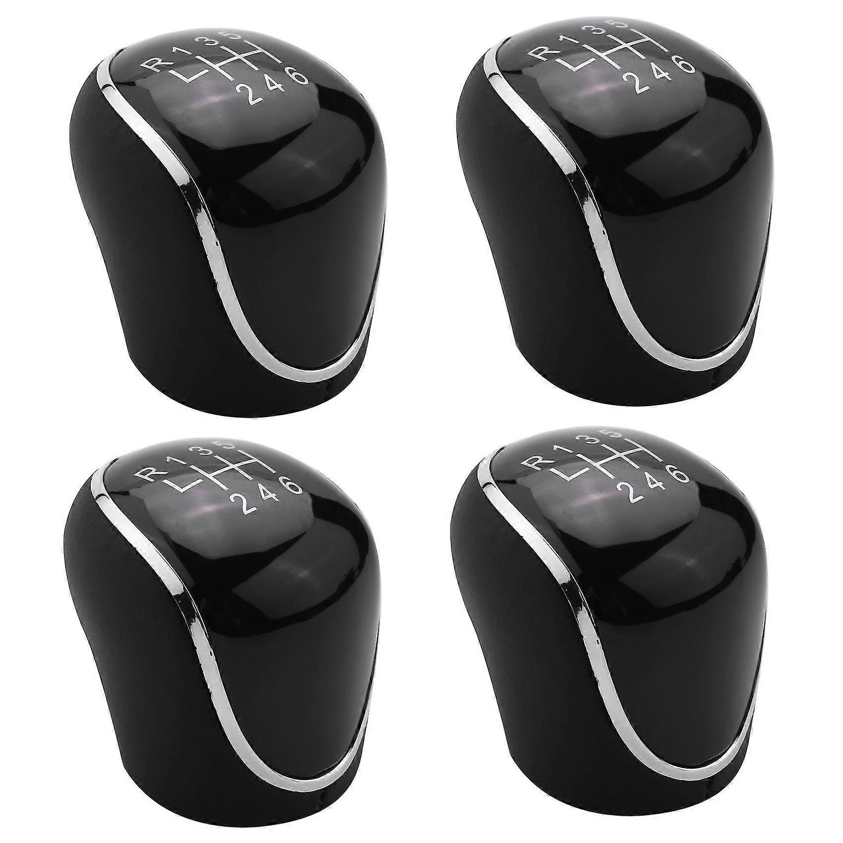 4x 6 Speed Car Pu Leather Gear Shift Knob Shift Lever For Mondeo Iv C-max Transit Focus Mk3 Mk4 Kug