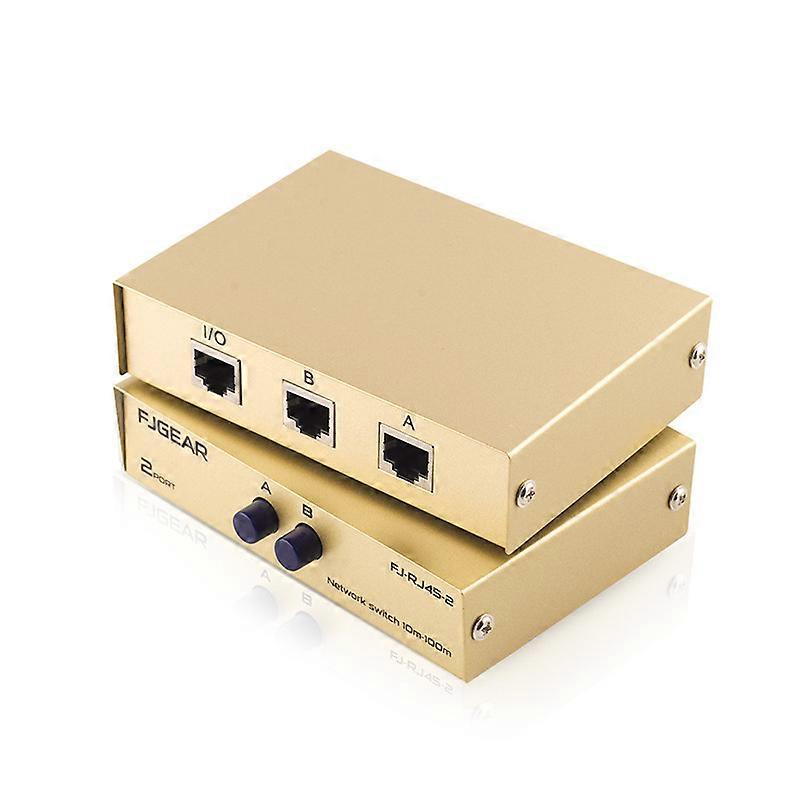 Network switch two-in-one-out internal and external network switch free network cable plug-in 2 pieces