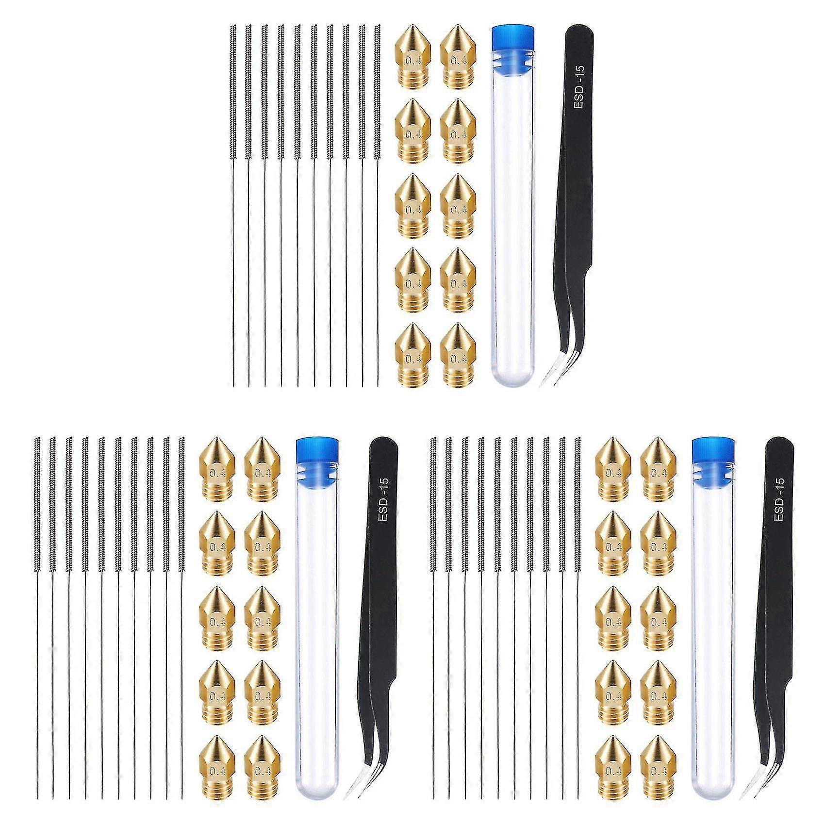 63 Pieces 3d Printer Nozzle And Cleaning Kit