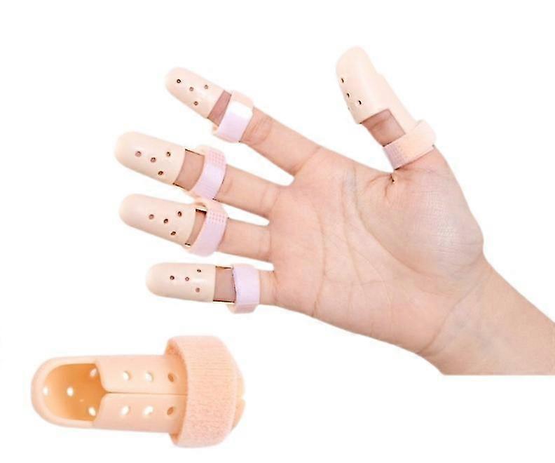 6pcs Plastic Finger Splint Mallet Finger Support Finger Stabilizer Plastic Mallet Finger Splint Joint Support Brace