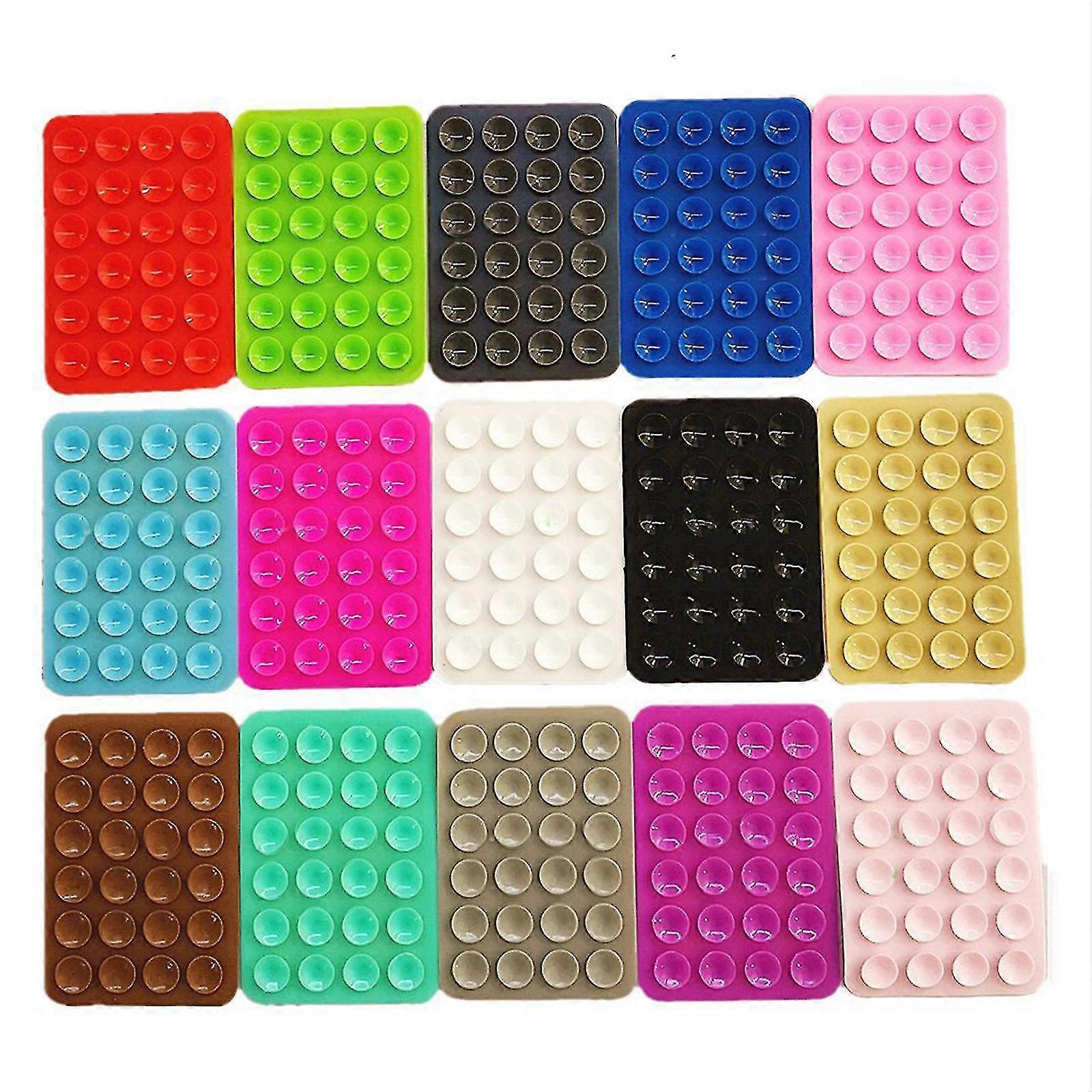 5pcs Silicone Suction Phone Case Adhesive Mount, For Iphone Android Cellphone Case Compatible, Hands-free Mobile Accessory Holder
