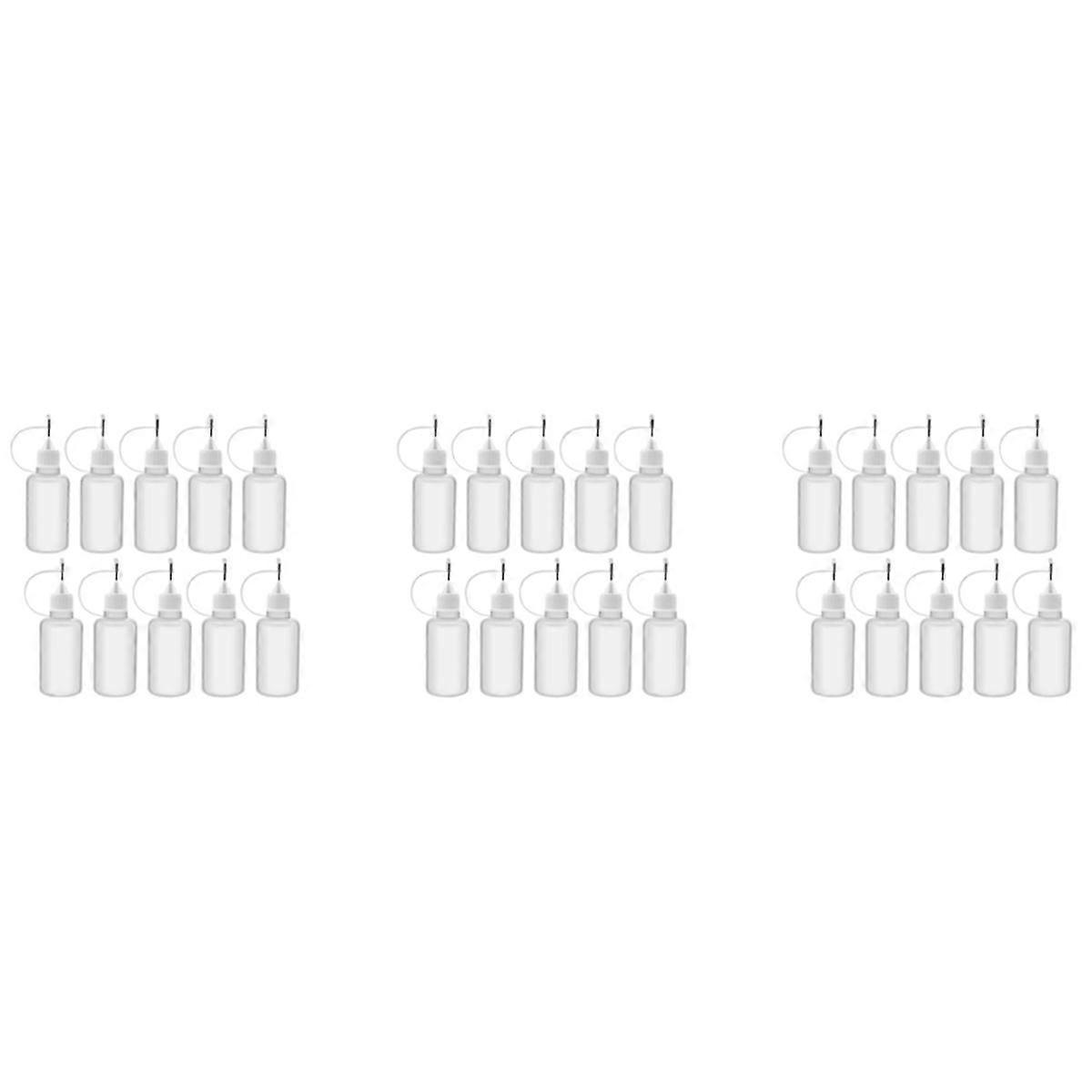 30Pcs 30Ml Plastic Squeezable Tip Applicator Bottle Refillable Dropper Bottles with Needle Tip Caps