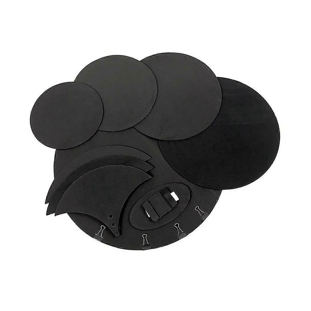 10Pcs Tambour Mute Pads Kit Basse Caisse Claire Son Off Mute Muffler EVA Quiet Practice Pad Set Percussi