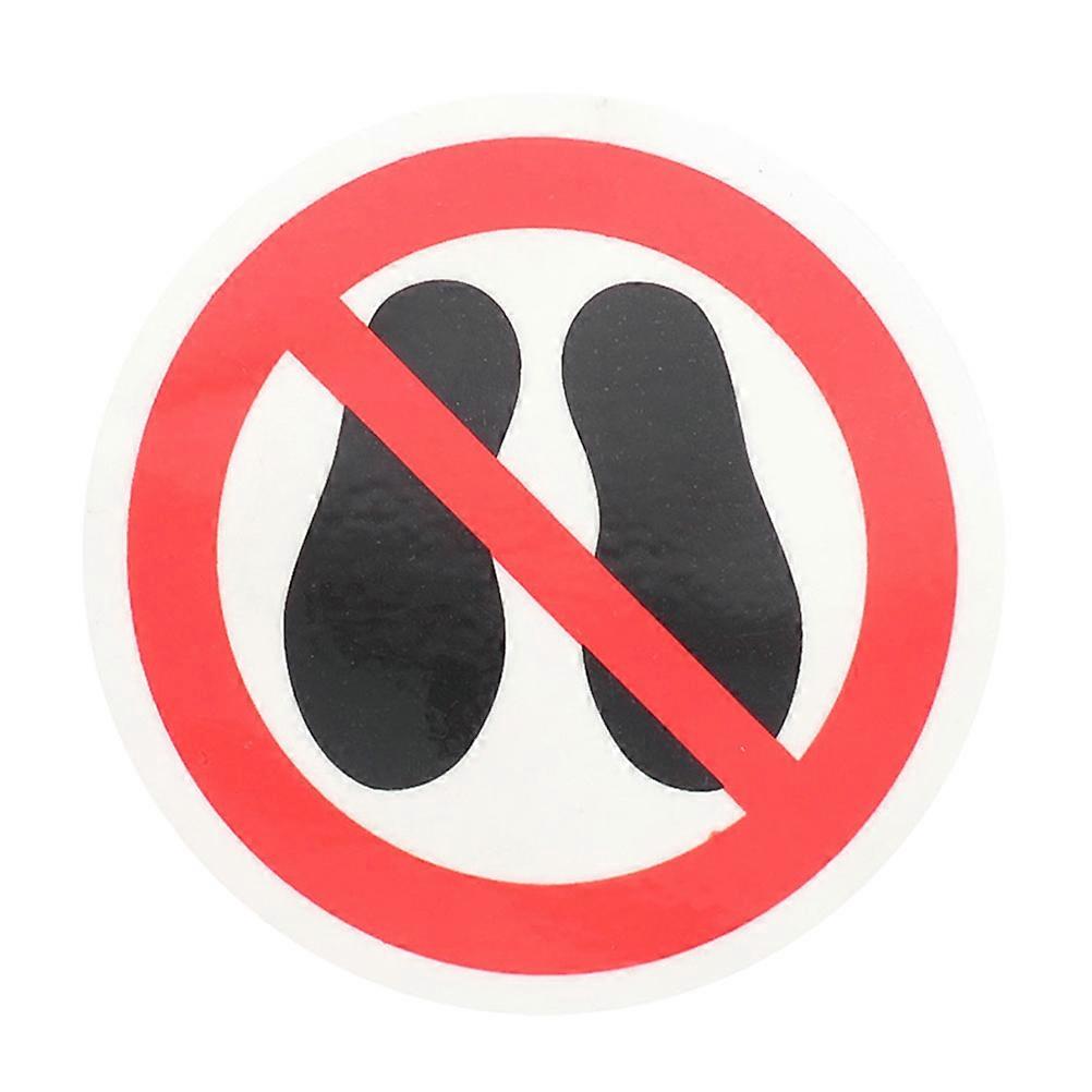 No Step Here Warning Decal Round Sticker Do Not Step Sign Warning Sticker