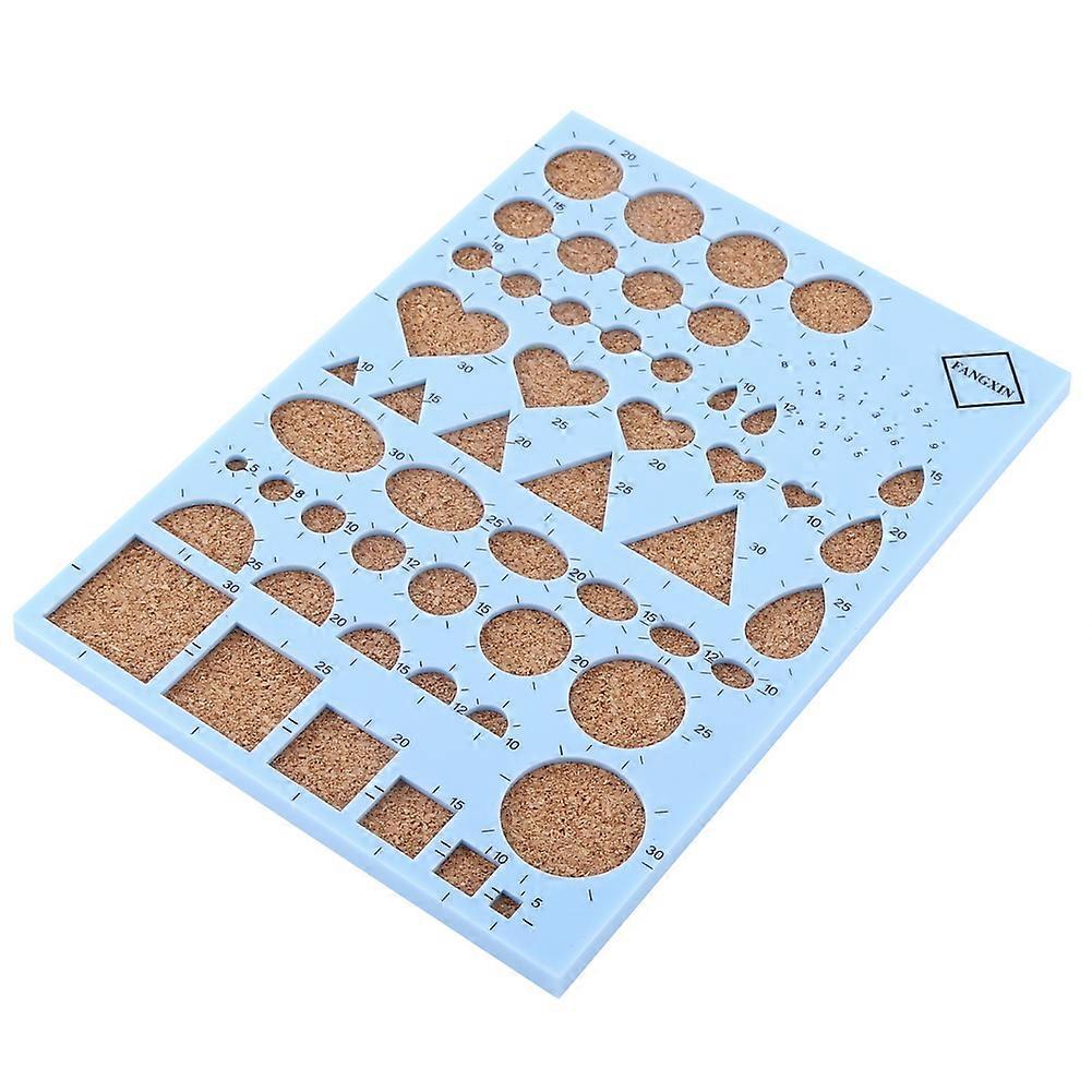 DIY Paper Craft Template Board Tweezer Pins Slotted Pen Quilling Tools Kit (Blue)