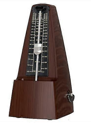 mechanical metronome, high precision, classic shape, dark wood grain