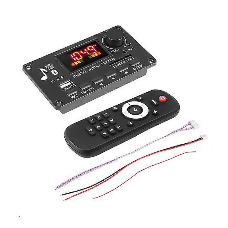 Color Screen MP3 Player Decoder Board 2X40W Amplifier Call Recording BT Car FM Radio Module Support