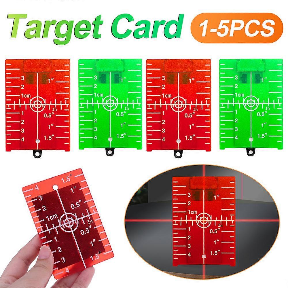 Vertical/Horizontal Laser Level Target Card Red/Green Line Beam Distance Plate Magnetic Inch/cm Leveling Board Tool Part