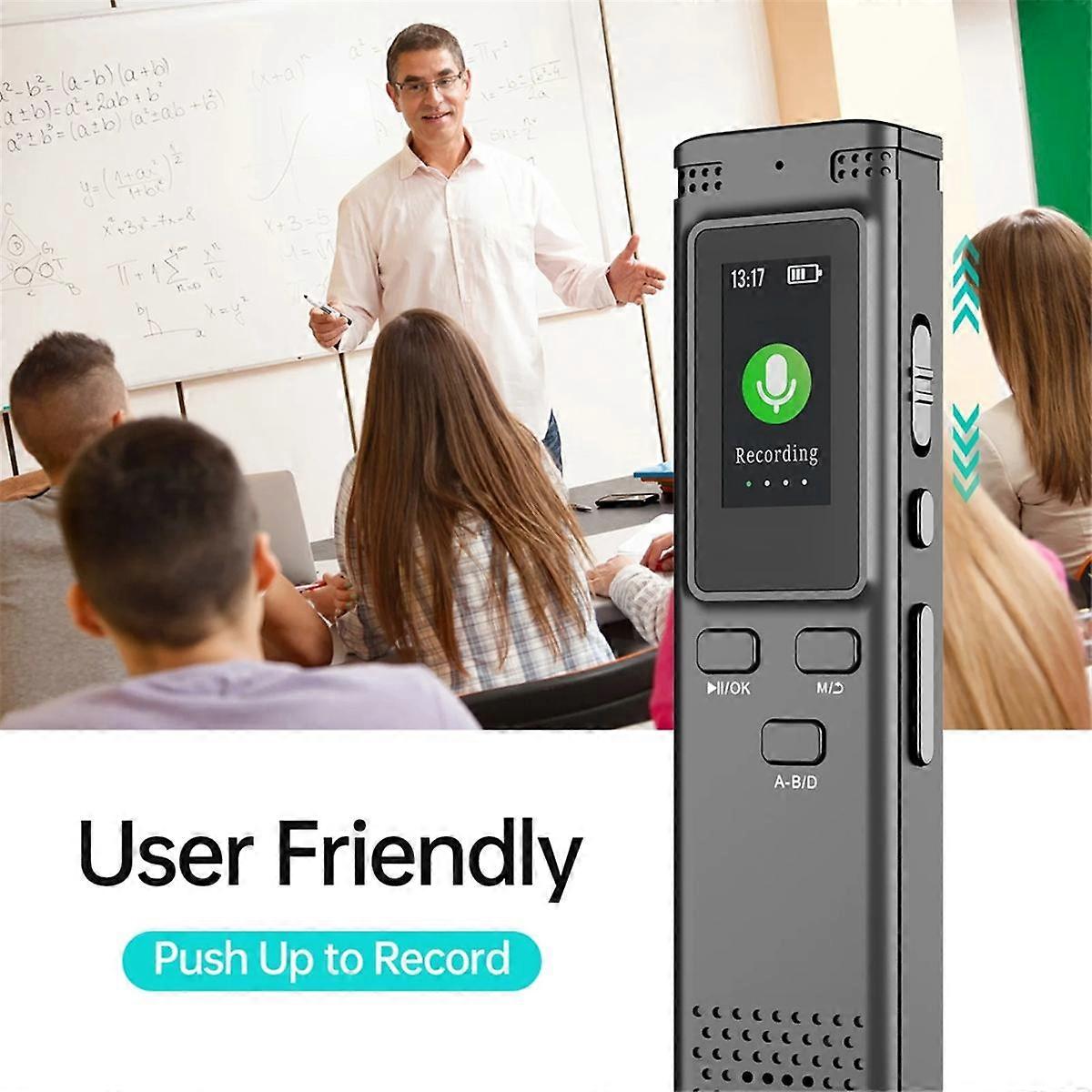 New S2 Digital Voice Recorder Voice Activated Audio Recording Noise Reduction with MP3 Music Player Recording File 64GB