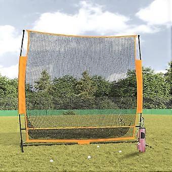 Golf-Übungsnetz Schwarz und Orange 215x107x216 cm Polyester