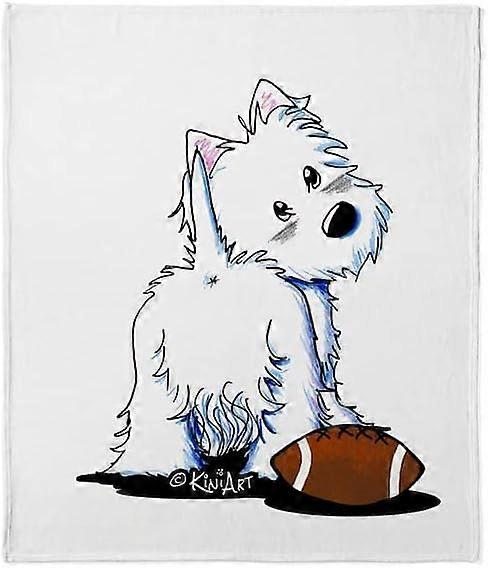 Tailgating Westie Throw Blanket Super Soft Fleece Plush Throw Blanket-ORFM442