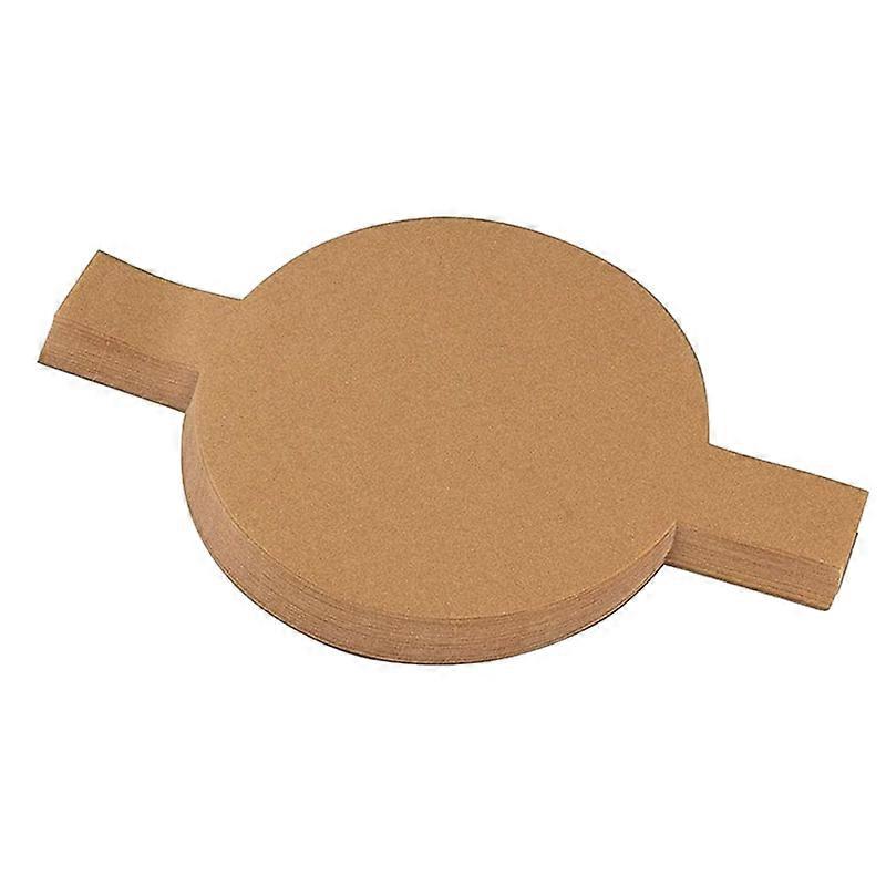 100 Pcs Forros de Forma de Bolo Redondos Redondos Antiaderentes com Abas de Elevação para Assar Marrom 8 polegadas