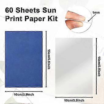 61 Pcs Print Paper Cyanotype Paper Kit,solar Drawing Paper Sensitivity Print Printing Paper(5.9x3.9
