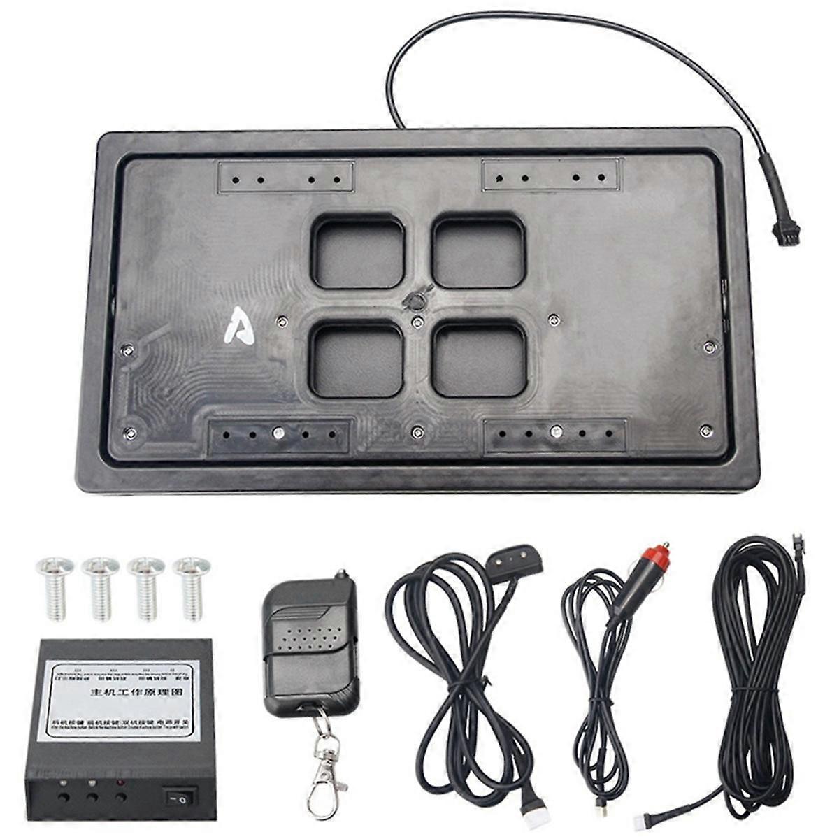 Universal Front Rear License Plate Frame Electric Remote Control Flip Hidden License Plate Bracket