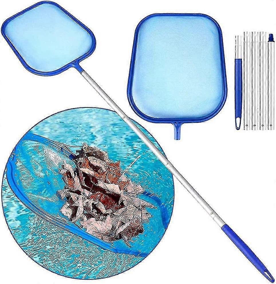 Pool Net, Pool Cleaning Set With Fine Mesh Net Sieve And 120cm Aluminum Rod, Hand Net Skimmer For Dirt, L