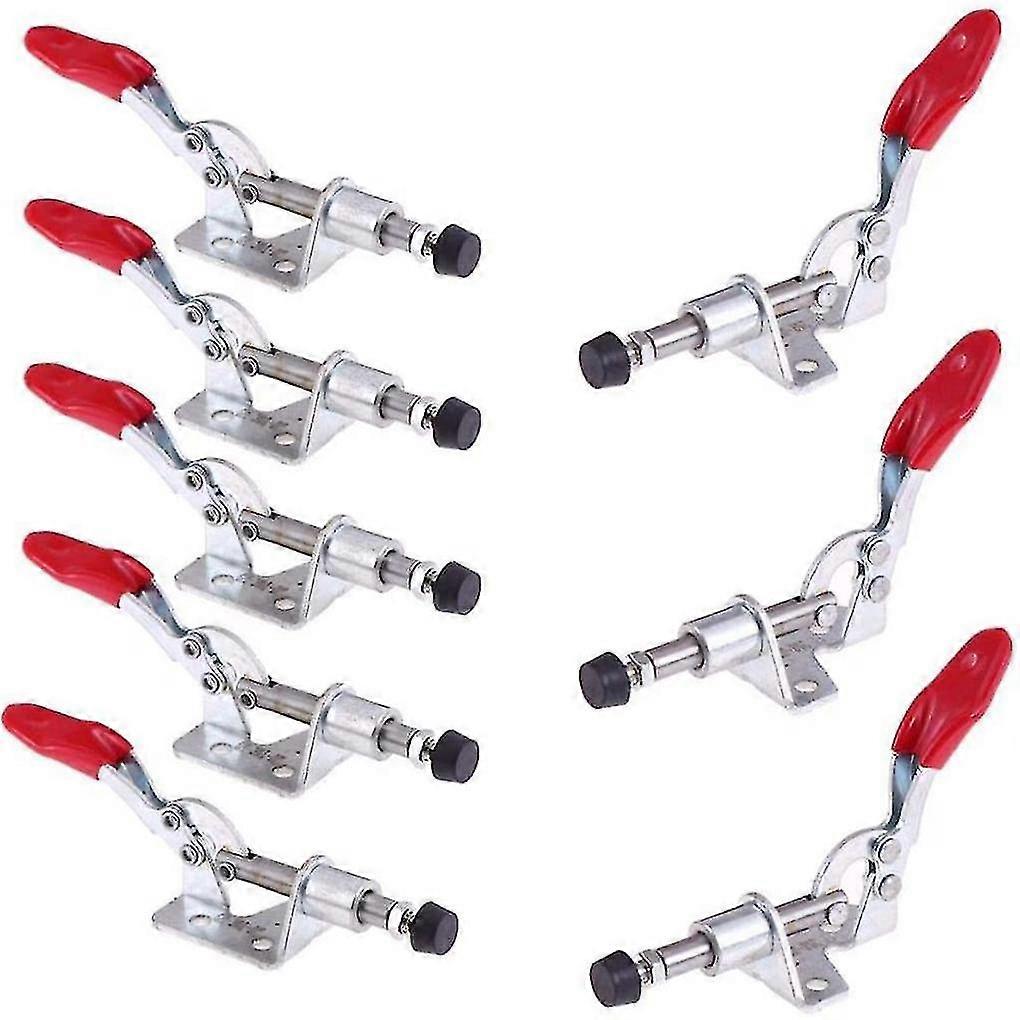 8 Pcs Vertical Toggle Clamp Capacity 99lbs 16mm Plunger Stroke Antislip Push Pull Toggle Clamp -301