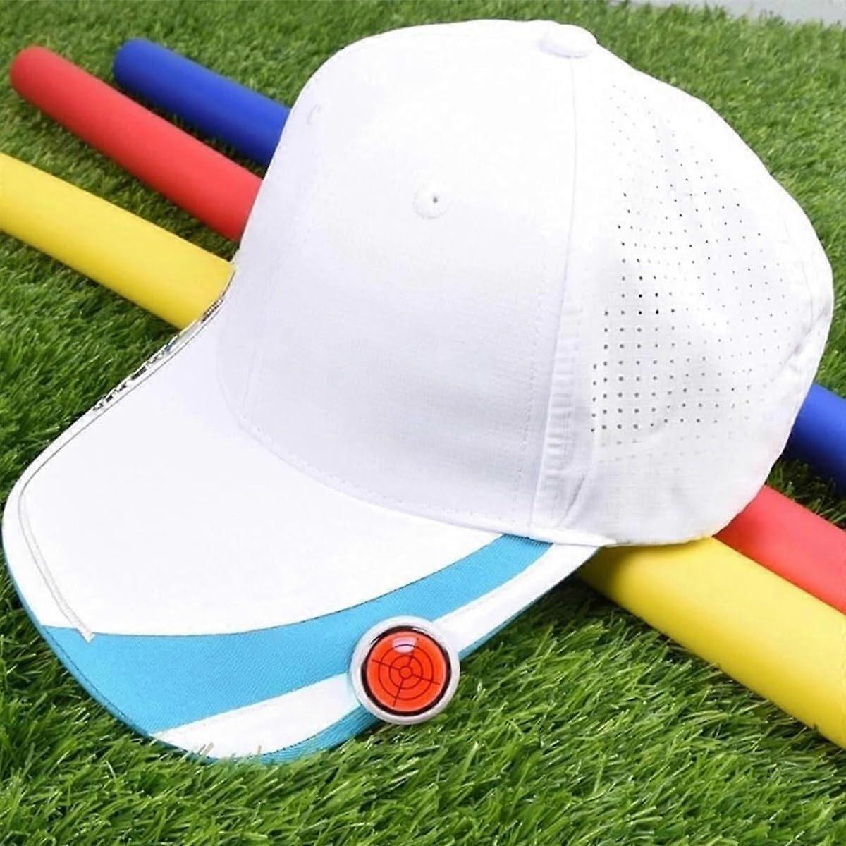 Relativelk Golf Ball Marker Round Cap Clip Mark with Level Function,Bubble Level