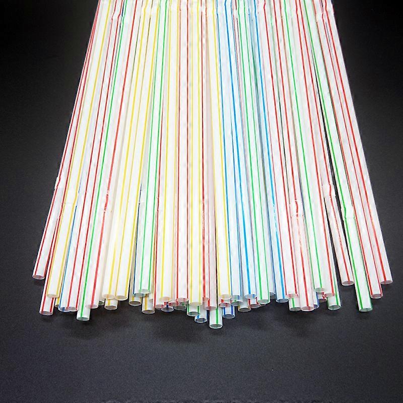 100Pcs Plastic Disposable Straws for Parties/bar/beverage Shops/home