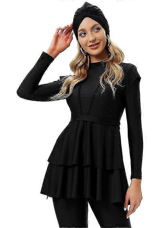 2023 Maillot de bain musulman Dames Maillot de bain conservateur Maillot de bain de plage pour femmes Burkini et coussin de poitrine