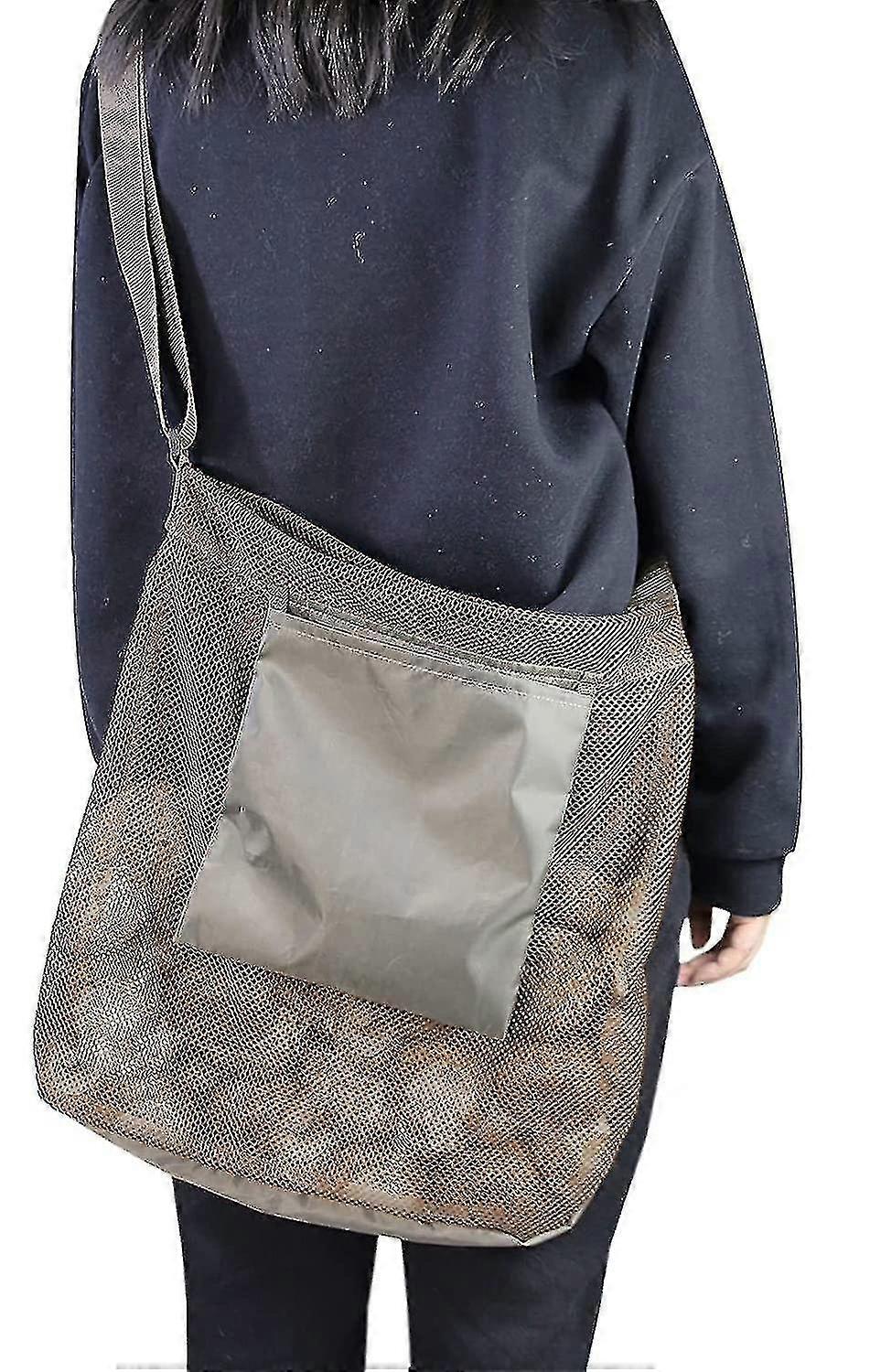 キノコ狩猟採餌バッグ、メッシュポーチ収穫バッグ折りたたみ式フルーツギャザリングピッキングキノコバスケット