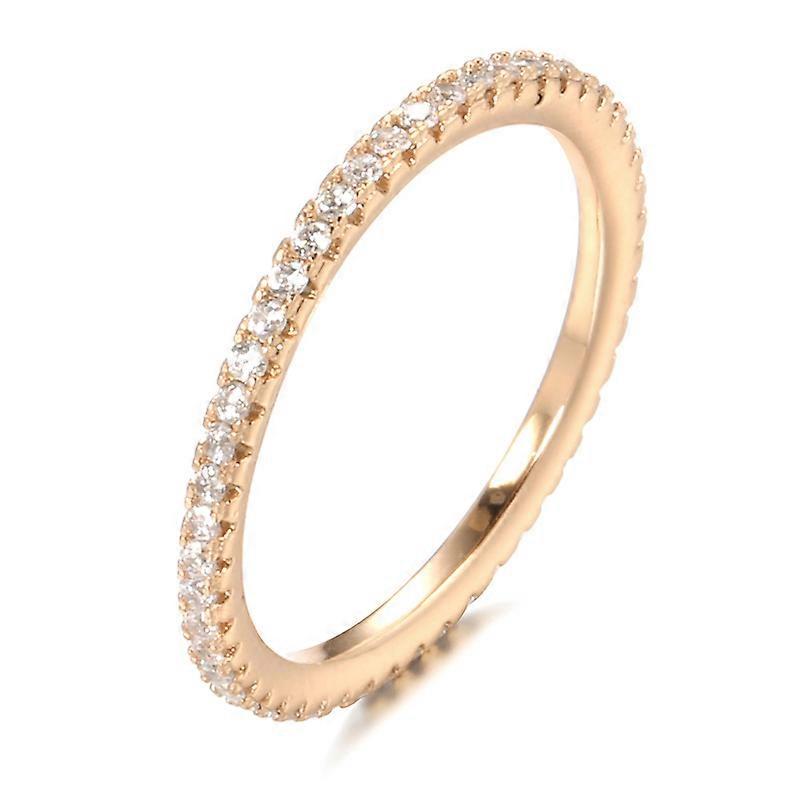 Women's Simulated Diamond Stackable Ring Eternity Ring Rose Gold