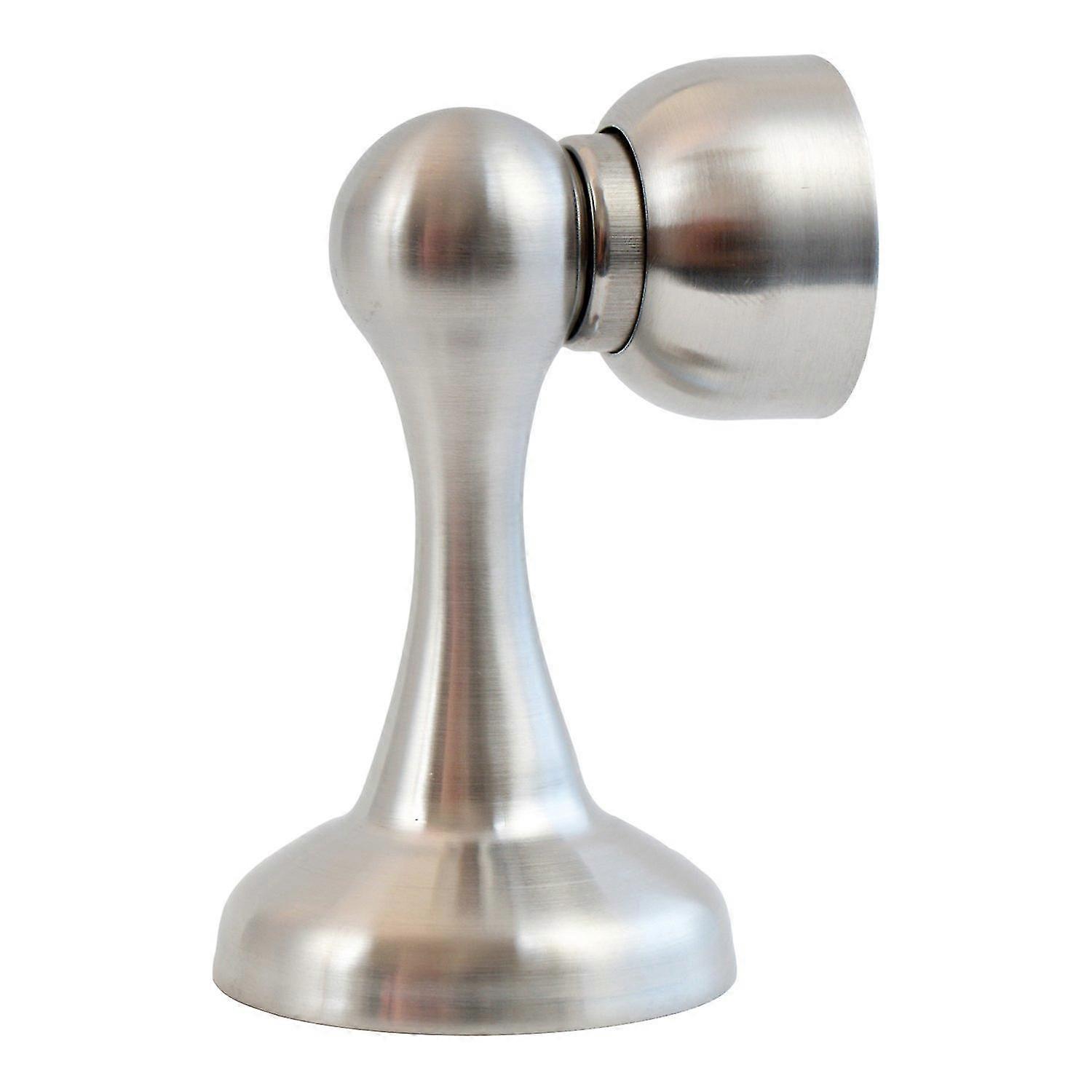 Stainless Steel Magnetic Door Stop With Mounting Material For Floor Or Or Wall 4.9 X 5.8 X 8.3 Cm