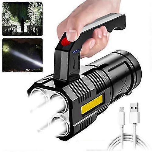 Super Bright Tactical Lamp Usb Flashlight Led Work Torch Camping