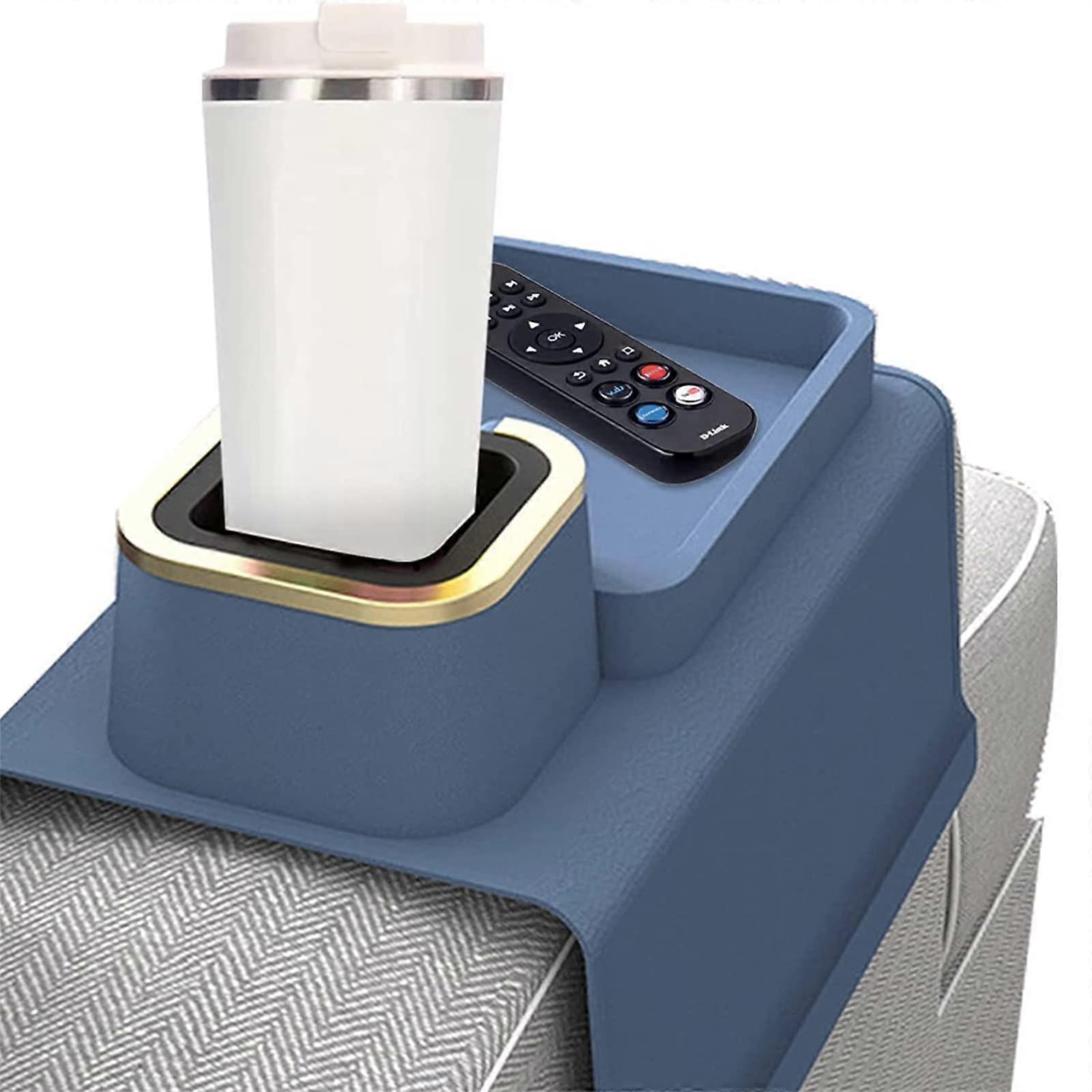 Cup Holder for Couch, Couch Cup Holder Silicone Non Spill,Blue