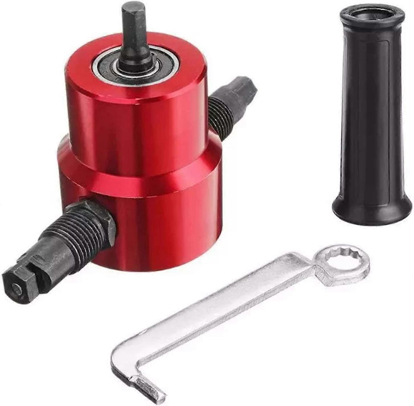 Metal Cutting Tool Double Head Nibbler Drill Attachment Hex Wrench
