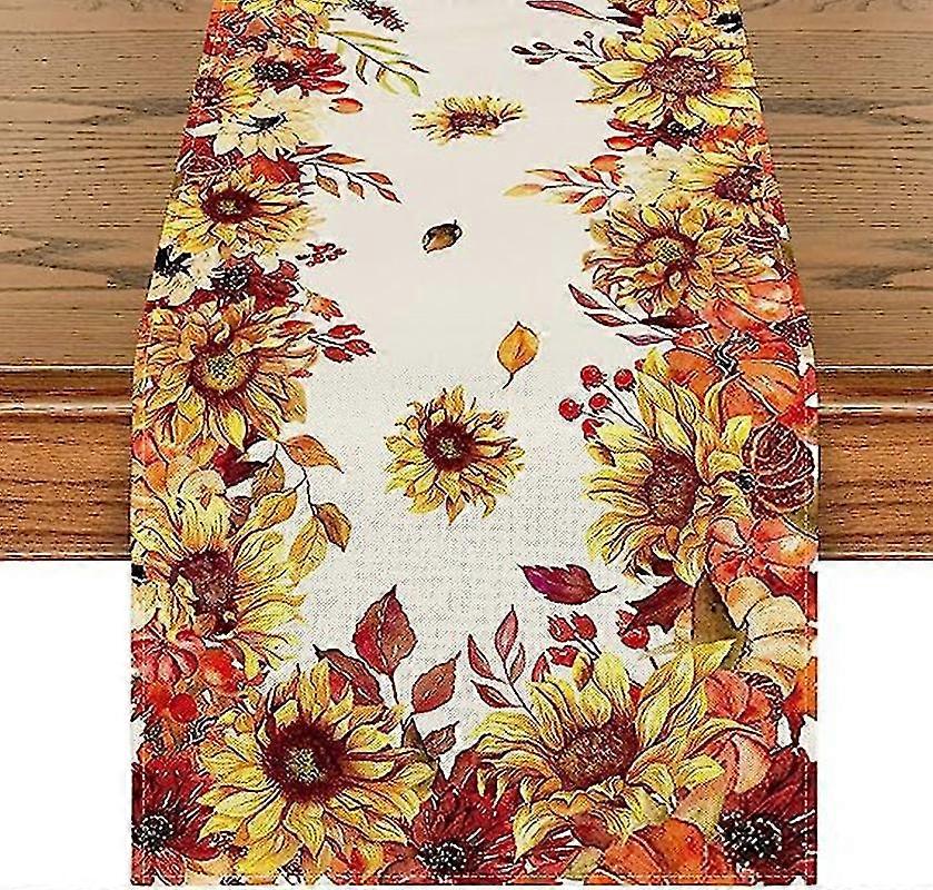 عداء طاولة الخريف الكتان 30x90 سم عداء الجدول لتزيين طاولة الخريف