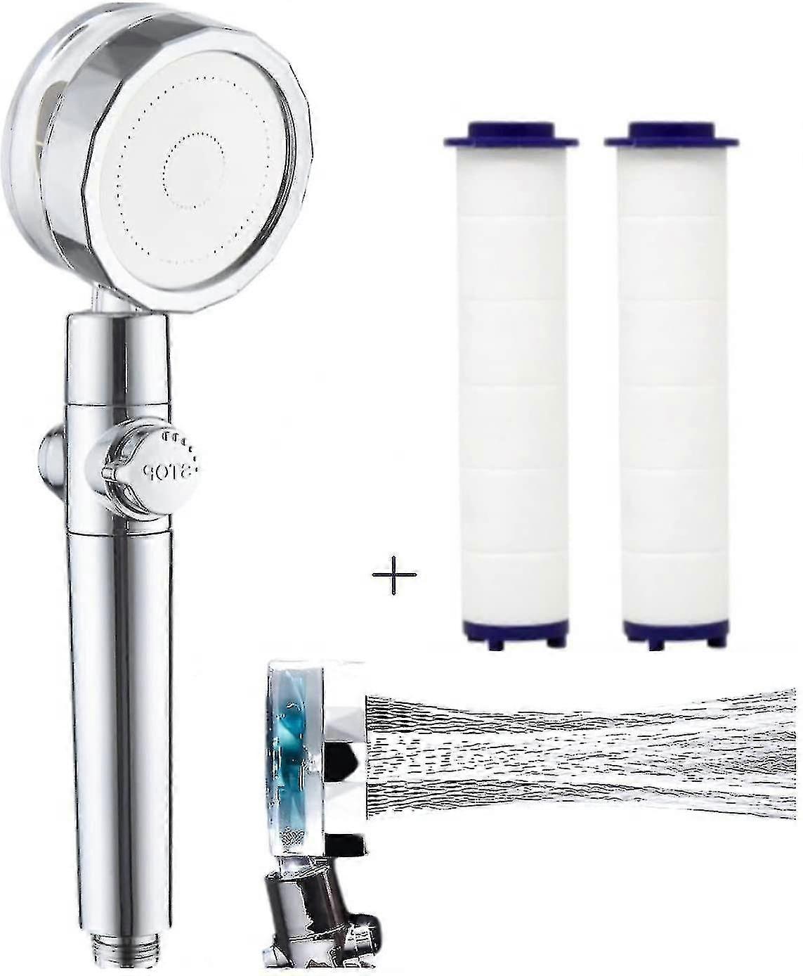 High Pressure Shower Head Filter Shower Head For Hard Water Power Shower Head For Low Water Pressure Turbo Spa Shower Head With Water Pressure Adjustm