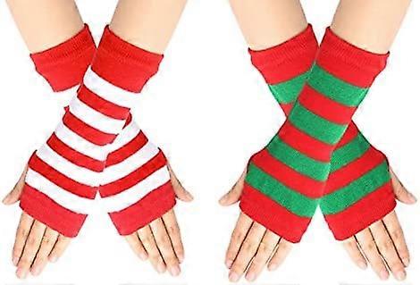 Barn Armvärmare Handskar Flickor Armhandskar Randig Och Regnbåge