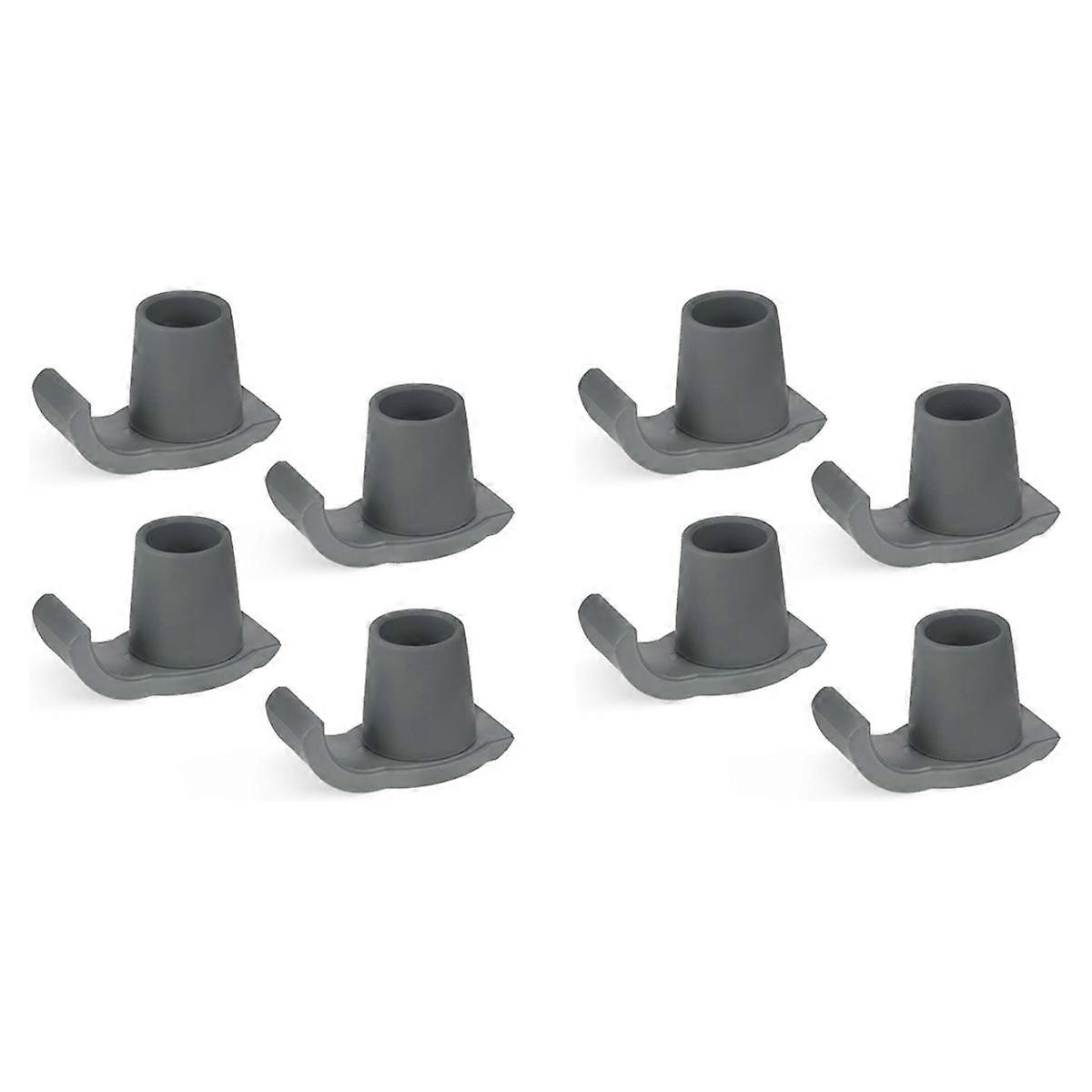 8 Pcs Walker Ski Glider Replacement Kit - Anti-Slip Plastic Walking Aid Accessory