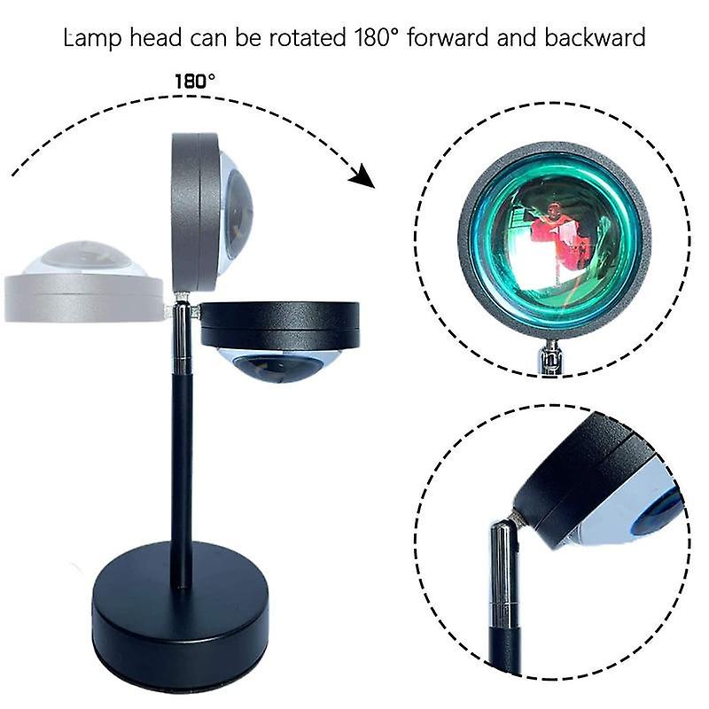 Sunset Lamp Smart App Remote Control Rgb 16 Colors Led Night Light For Selfie/live Streaming/bedroom Decoration Sunset Projector