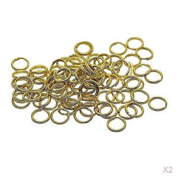 100pcs 10 mm Solid Brass Round keychain Split Key Rings Loop Findings DIY