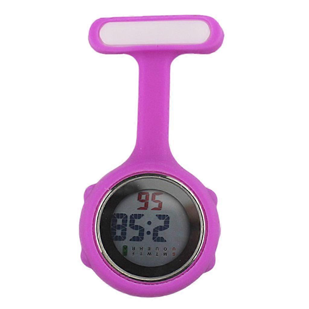 Hanging Alarm Clock Digital Clock with Pin Light Purple