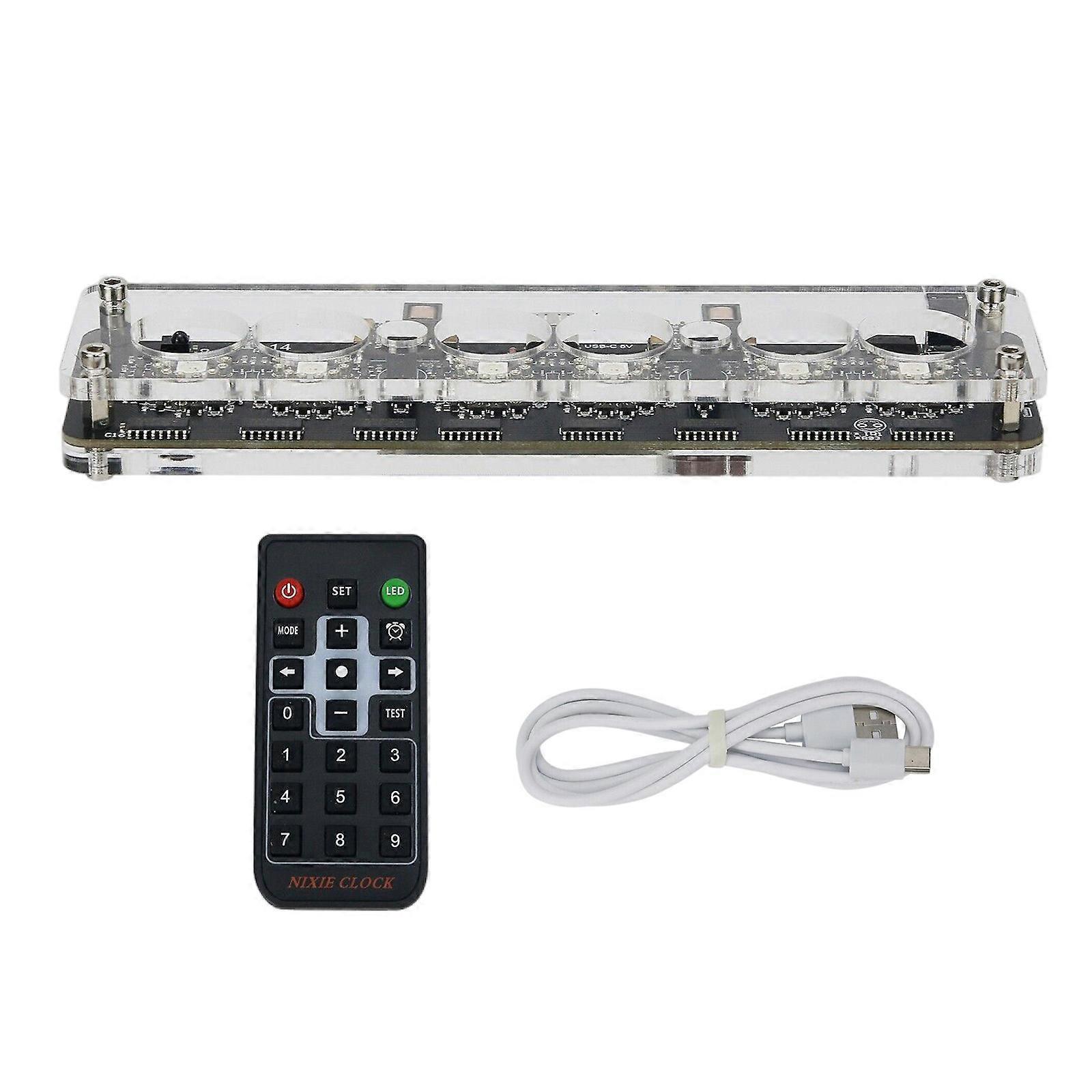 IN-14 6-Digit Nixie Tube Clock Creative Clock Innovative Decor Basic Version Fg