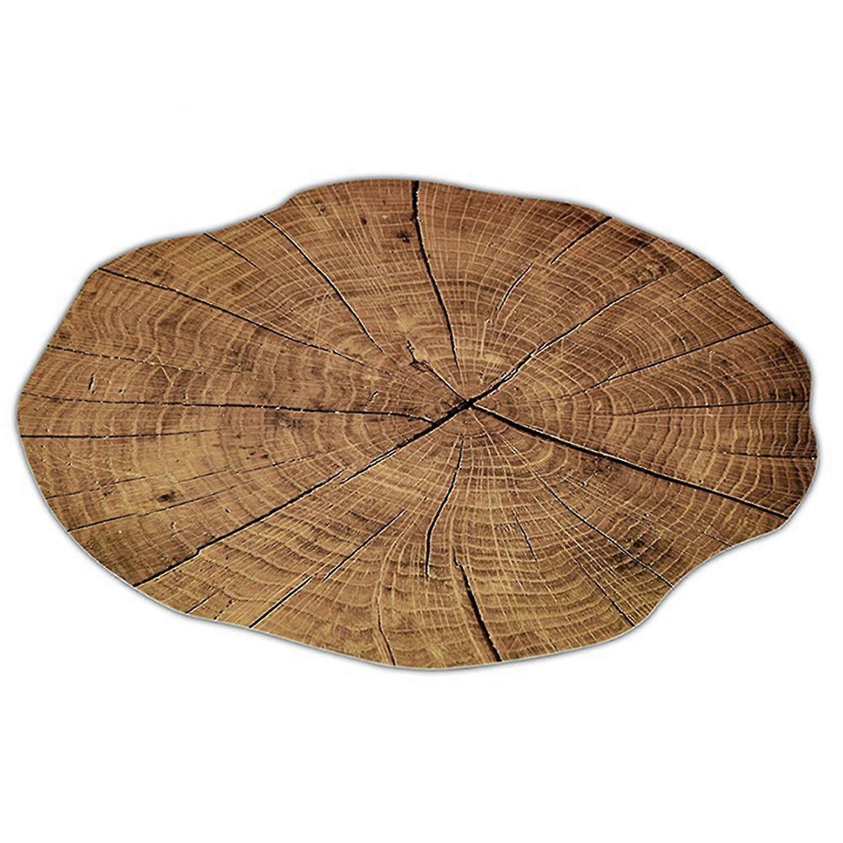 2Pcs Wooden Grain Placemat Home Kitchen Dining Table Mat