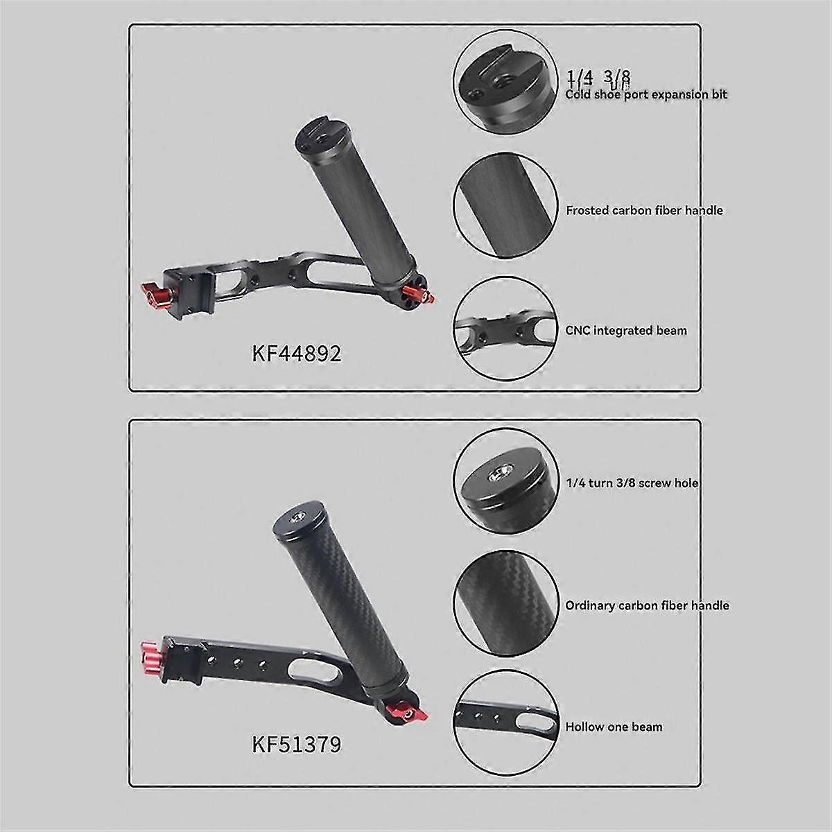 Camera Grip For /rs3 Gimbal Stabilizer Pot Handle Carbon Fiber Foldable Slot Side Handle A