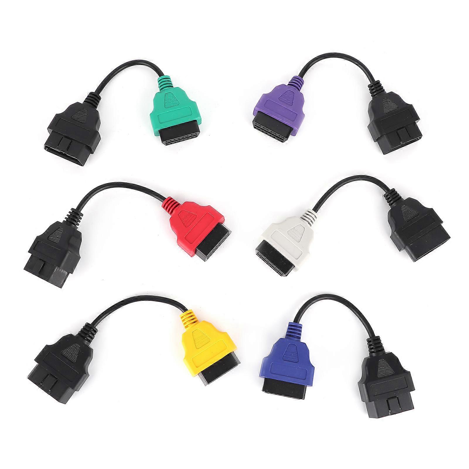 6 cores Auto OBD2 conector adaptador de diagnóstico acessório DC 12V ajuste para Chrysler