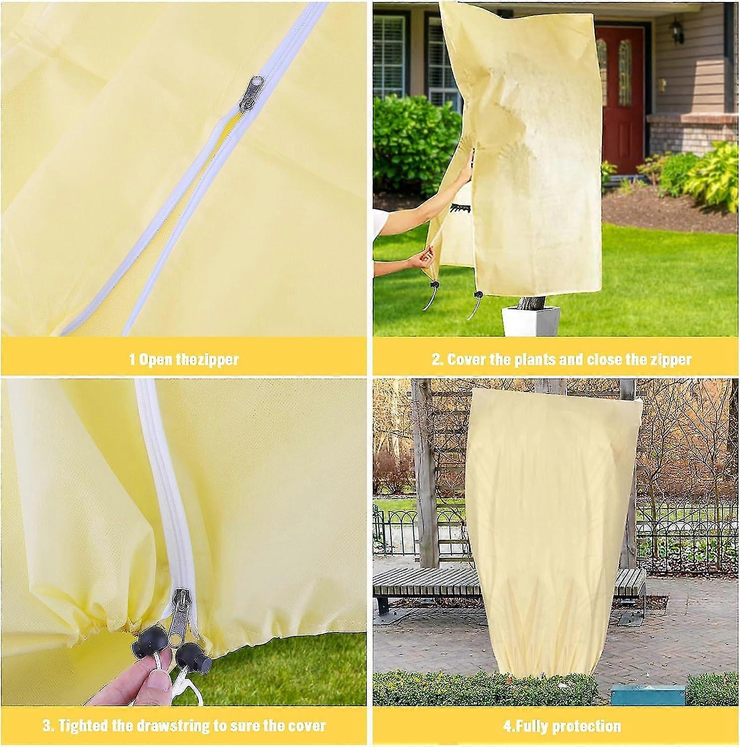 AMZMUKAUP 6 Pezzi Antifreeze Copertura per svernamento in Tessuto Non Tessuto Antivento 60x80cm
