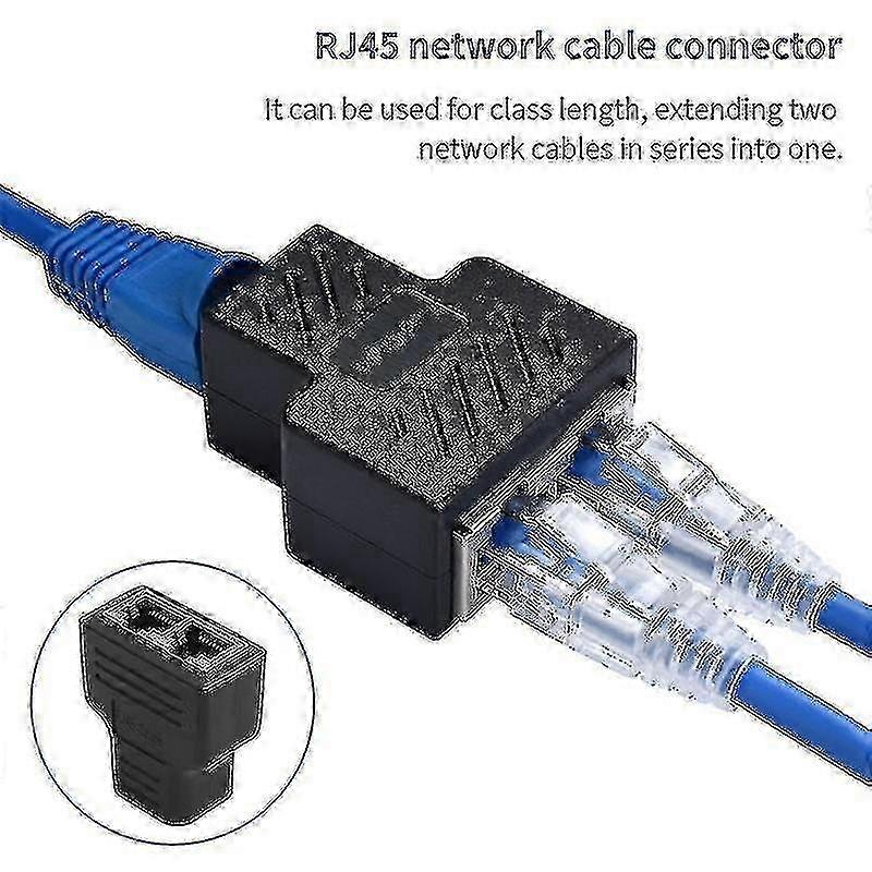 Ethernet Splitter 1 Zu 2 Möglichkeiten Dual Weibliche Port Abs Stabile Übertragung Rj45 Lan Adapter Für Computer