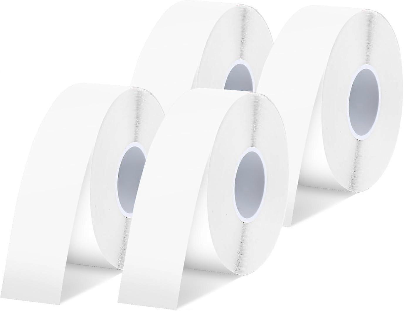 Self-Adhesive Labels, Thermal Waterproof Labels Suitable for Home Office School, Compatible with E10/E16 Label Maker, 15mm*4m, 4 Rolls (White)